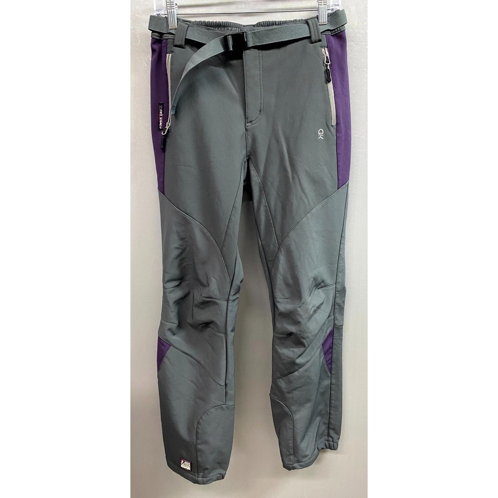 Little Donkey Andy Snowboarding Pants Womens Small Gray Purple Fleece Lined
